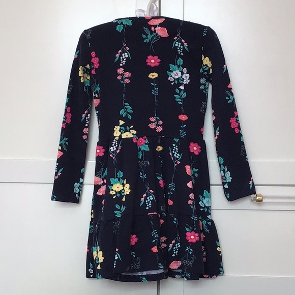 Floral knit long sleeve Dress sz 4T - Picture 3 of 4